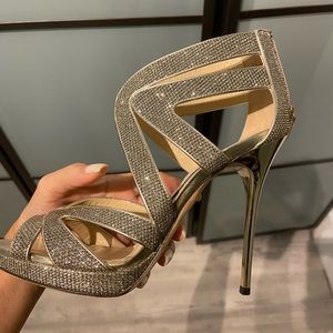 Beautiful jimmy Choo heels perfect to wear with dresses and jeans